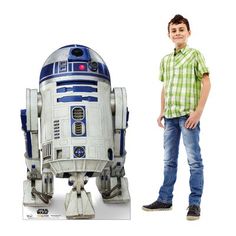 This is a lifesize cardboard cutout of R2-D2 (The Mandalorian Season 2). Perfect for fans of this hit Star Wars tv show on Disney Plus. Easy to set up, it features a single-sided high-quality print on cardboard with an easel on the back so it can stand on its own. Cardboard stand-ups make great decor for parties, photo ops, and events! Order yours today! Sku: 3704 Size: 39" x 24" Advanced Graphics | Advanced Graphics R2-d2 Cardboard Standup 39.0 H x 24.0 W x 0.1181 D in Matte Silver | 3' 3" H X Cardboard Stand, Cardboard Standup, Life Size Cutouts, My Best Friend's Birthday, Cardboard Cutout, R2 D2, Tv Characters, Futuristic Technology, The Mandalorian