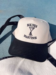 Whether you're sipping martinis under the palm trees or lounging by the pool, let this hat be your go-to accessory for the best summer vibes, one bikini and martini at a time! Chloe Outfit, Martini Party, Bach Weekend, Vintage Trucker Hat, Detail Oriented, Brunch Dress, Amazon Wishlist, Vintage Trucker Hats, School Collection