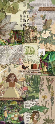 a collage of images with flowers, plants and other things in it's center