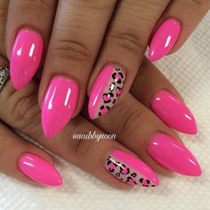 Bright Pink Nail Designs, Leopard Print Nails, Leopard Nails, Shellac Nails, Nail Designs Glitter, Neon Nails, Coffin Nails Designs, Fancy Nails, Chic Nails