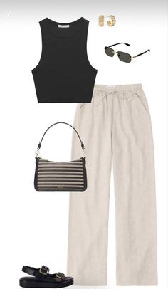 European Summer Outfits, Europe Outfits, Italy Outfits, Summer Fashion Outfits, Grace Kelly, Casual Style Outfits, White Pants