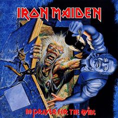 iron maiden in prayer for the dying album cover art by tom mcraey, featuring an image of a zombie holding a knife