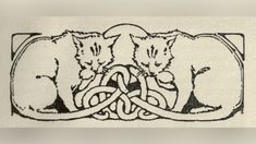 an image of three cats in a celtic knot