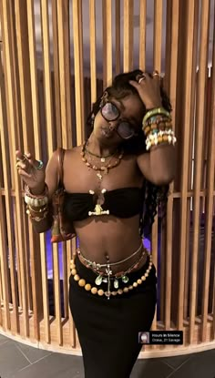 Down To Earth Outfit Aesthetic, Bohemian Style Black Women Outfits, Earthy Black Woman Aesthetic Jewelry, Waist Bead Outfit Ideas, Archive Style Aesthetic, Boho Esthetics Outfits, Earthy Flowy Outfits, Bohemian School Outfits, Earthy Aesthetic Clothes