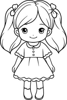 Colouring Pages For Kids Easy, Cute Doll Drawing, Adult Coloring Sheets, Drawing And Colouring, Fruit Coloring, Outline Pictures, Bee Coloring Pages, Flower Pattern Drawing, Free Kids Coloring Pages