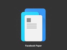 the facebook paper icon on a dark background