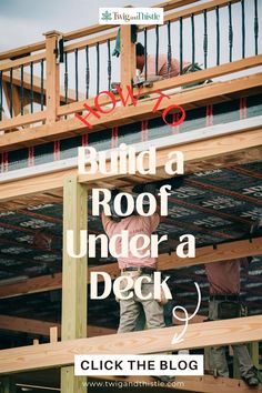 Roof Under a Deck Underneath Patio Roof Ideas, Diy Screened In Porch Under Deck, How To Enclose Under A Deck, How To Waterproof Under Deck, Under Deck Waterproofing Diy, Deck On Roof Of House, Screen Porch Under Deck Ideas, Under Deck Crawl Space Ideas, Diy Under Deck Storage