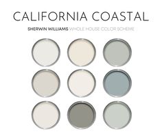 the california coastal color scheme for sherylin williams's whole - house color scheme