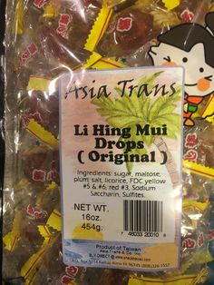 Li Hing Mui Drops (Golden Plum) Dried Plums, Licorice, Plum, Hawaii, Snacks, Red