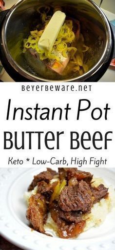 the instant pot butter beef recipe is ready to be eaten