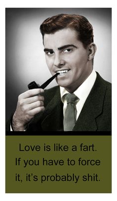 Magnet  Retro Humor  Love is like a fart by LulusFiveandDime, $2.00 Retro Humor, Sarcasm Humor, Have A Laugh, Vintage Humor, About Love, Bones Funny, I Laughed, Favorite Quotes