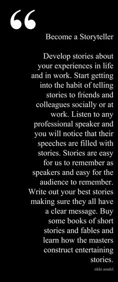 a black and white photo with the words'become a storyteller'on it