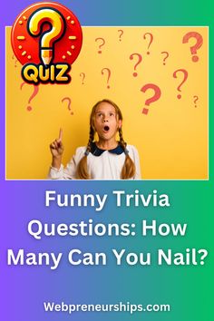 Funny Trivia Questions: How Many Can You Nail? Trivia Questions For Adults, Funny Trivia Questions, Logic Riddles, Summer Quiz, Hard Quiz