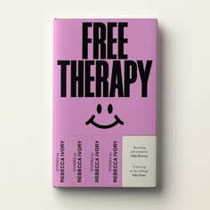 a pink book with the title free therapy written on it's front and back cover