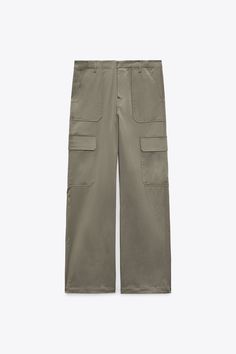 SATIN EFFECT CARGO PANTS - Duck green | ZARA United States Streetwear Bottoms With Welt Pockets And Straight Hem, Classic Pants With Side Pockets For Streetwear, Khaki Workwear Bottoms With Pockets, Urban Pants With Pockets And Straight Hem, Streetwear Straight Cargo Pants With Welt Pockets, Streetwear Cargo Pants With Welt Pockets, Urban Khaki Bottoms With Patch Pockets, Urban Bottoms With Pockets For Workwear, Classic Pants With Patch Pockets For Streetwear