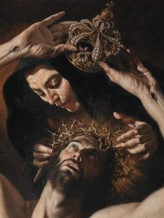 the crucifixion is depicted in this painting