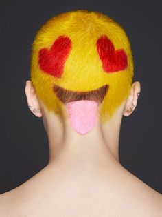 Pompadour Haircut, World Emoji Day, Hair Photography, Crazy Hair Days, Artistic Hair, Shaved Hair, Grunge Hair