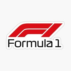 the formula logo sticker is shown in black and red, with white letters that read formula