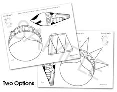 two options to make an origami paper boat for children's art project