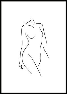 a line drawing of a woman's body