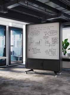 A modern, portable office partition that can be customized with a felt panel, TV wall or dry erase board on either of the two sides. Creative Office Partition Ideas, Low Height Partition Design For Office, Flexible Office Furniture, Exhibition Partition, Office Partition Ideas, Flexible Partition, Agile Workspace, Office Partition Design, Office Divider