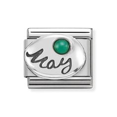 Nomination CLASSIC Silvershine May Birthstone Charm (Emerald) Birth Month Stones, Garnet Birthstone, Emerald Birthstone, Ruby Birthstone, Luxury Jewellery, Classic Bracelets, Ruby Stone, Garnet Stone