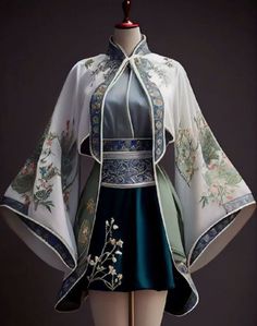 Gaun Abad Pertengahan, New Fashion Dress, Traditional Asian Dress, Chinese Outfit, Outfit Korean, Dress Art