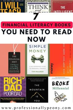 some books that are stacked together with the words financial library books you need to read now