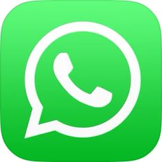 the whatsapp icon is green and white with an image of a phone on it