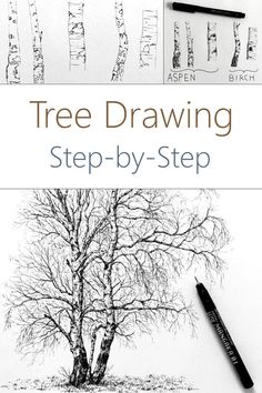 Tree drawing guide How To Sketch A Tree, Tree Drawing How To, Sketching Trees Pencil How To Draw, Drawing Trees Pencil Sketch, Cool And Easy Sketches, Sketching Trees For Beginners, Drawing Trees Step By Step Pencil, Sketching For Beginners Pencil, Pencil Sketch Tutorials Step By Step