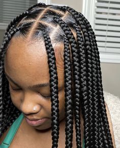 Big Knotless Box Braids, Knotless Braid Hairstyles, Latest Braid Styles, Black Hair Protective Styles, Knotless Braids Hairstyles, Protective Style Braids, Knotless Braid, Braids Styling, Black Hair Video