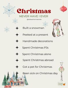 a christmas wish list is shown in this image