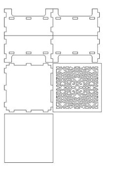 the floor plan is shown in black and white, with four different sections to each side