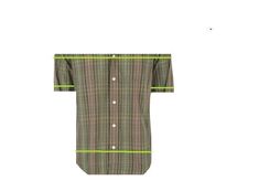 an image of a shirt with green lines on the front and back, as if it were made out of fabric