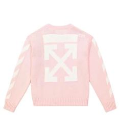 Inspired by airport signage, Off-White Kids‘ Arrows logo will point cool kids in the right style direction. Knitted from pure cotton, this classic sweater boasts a crew neckline and is finished with logo motifs all over..Made in Italy.Embroidery: 100% polyester.Material: 100% cotton.Designer color name: Pink White.Care instructions: dry clean.Please refer to measurements in the measurements chart.Mid-weight material.Stretchy fabric Italy Embroidery, Airport Signage, Arrows Logo, Measurements Chart, Arrow Logo, Classic Sweater, Kids Sweater, Color Name, Cotton Sweater