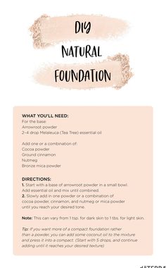 Natural Foundation #natural #makeup #tips #naturalmakeuptips This Natural Foundation with Melaleuca essential oil is a subtle and gentle way to provide the skin with a little color and cover. Diy Foundation Liquid Homemade, Diy Natural Makeup Recipes, Natural Makeup Diy, Natural Makeup Recipes, Natural Makeup Products, Diy Makeup Recipe, Haut Routine