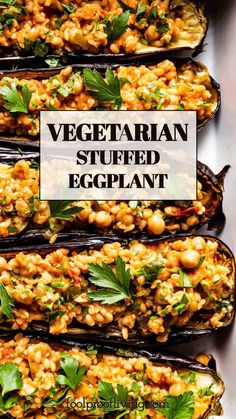 vegetarian stuffed eggplant is an easy and healthy side dish