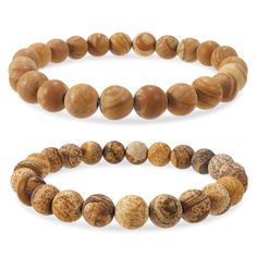 PRICES MAY VARY. 100% GENUINE STONE:High Quality Natural gemstone, good size for men and women. Our bracelets are threaded with strong elastic string. Durable and flexible. Wood Grain Jasper brings tranquility and wholeness, balances yin and yang and provides protection and absorbs negative energy. Picture Jasper helps to bring hidden thoughts and feelings - griefs, fears, guilt, envy, love, hope - to the surface, to be released. Women man healing crystal beads bracelets is natural positive ener Picture Jasper Bracelet, Brown Round Beads Jewelry For Friendship, Earthy Wooden Beaded Bracelets For Gift, Earthy Wooden Beaded Bracelets As Gift, Nature-inspired Wooden Beaded Bracelets For Gifts, Nature-inspired Wooden Beaded Bracelets As Gift, Earthy Wooden Beads Stretch Bracelet For Gift, Earthy Wooden Beads Stretch Bracelet As Gift, Nature-inspired Adjustable Beaded Bracelet With Round Beads