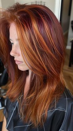 20 Stunning Chunky Highlights Ideas for a Bold, New You | Lookosm Copper Chunky Highlights, Hair Color Plum