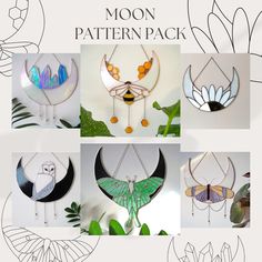 the moon pattern pack is designed to look like it has been made with paper and beads