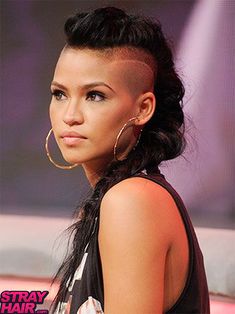 cassie ventura Shaved Undercut, Side Hairstyles, Mohawk Hairstyles