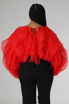 Plus Size Black Long Sleeve Ruffle Tulle Crop Top Blouse  | eBay Tulle Sleeve Top, Tulle Crop Top, Chiffon Crop Top, Orange Prom Dresses, Long Sleeve Ruffle Top, Risk Taker, Tulle Sleeves, Feminine Top, White Long Sleeve Blouse