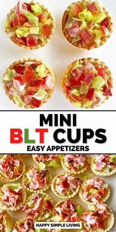 mini blt cups made with easy appetizers