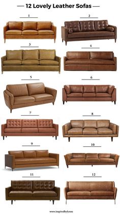 the different types of leather sofas