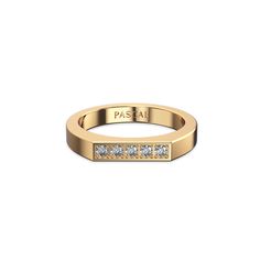 This men's ring features a narrow geometric signet design, adorned with a row of exquisite lab-grown diamonds, showcasing a simple yet sophisticated style. The intricate geometric pattern gives the ring a unique modern touch, emphasizing not only a sense of minimalist fashion but also exuding an air of refined elegance. | Metal: Gold Color: 18K Gold Vermeil (Not to be confused with regular gold plating, our vermeil is a thick layer of 18k solid gold on sterling silver meaning it will last longer Silver Meaning, Pave Diamond Ring, Men's Ring, Diamond Sizes, Sophisticated Style, Pave Diamonds, Gold Plating, Black Diamond, Diamond White