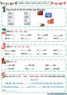 an english worksheet with pictures and words