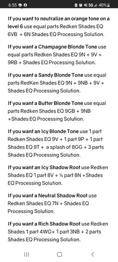 Shades Eq Sandy Blonde Formula, Redken Color Formulas, Toning Bleached Hair, Beauty School Cosmetology, Cosmo School