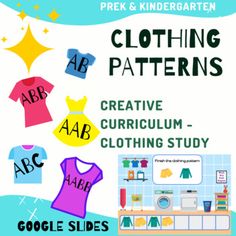 a poster with clothes on it and the words'clothing patterns'in different languages