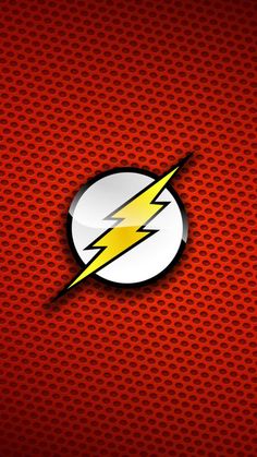 the flash logo on a red background