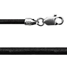 a pair of black leather bracelets with metal clasps on each end and an eye hook in the middle